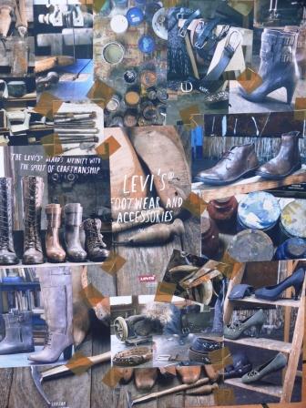 Faire un collage de photos prélevées dns les catalogues des marques que vous représentez. Tableau promotionel et esthétique
