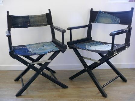 Coudre des empiècements sur un vieux fauteuil producteur. Fauteuils